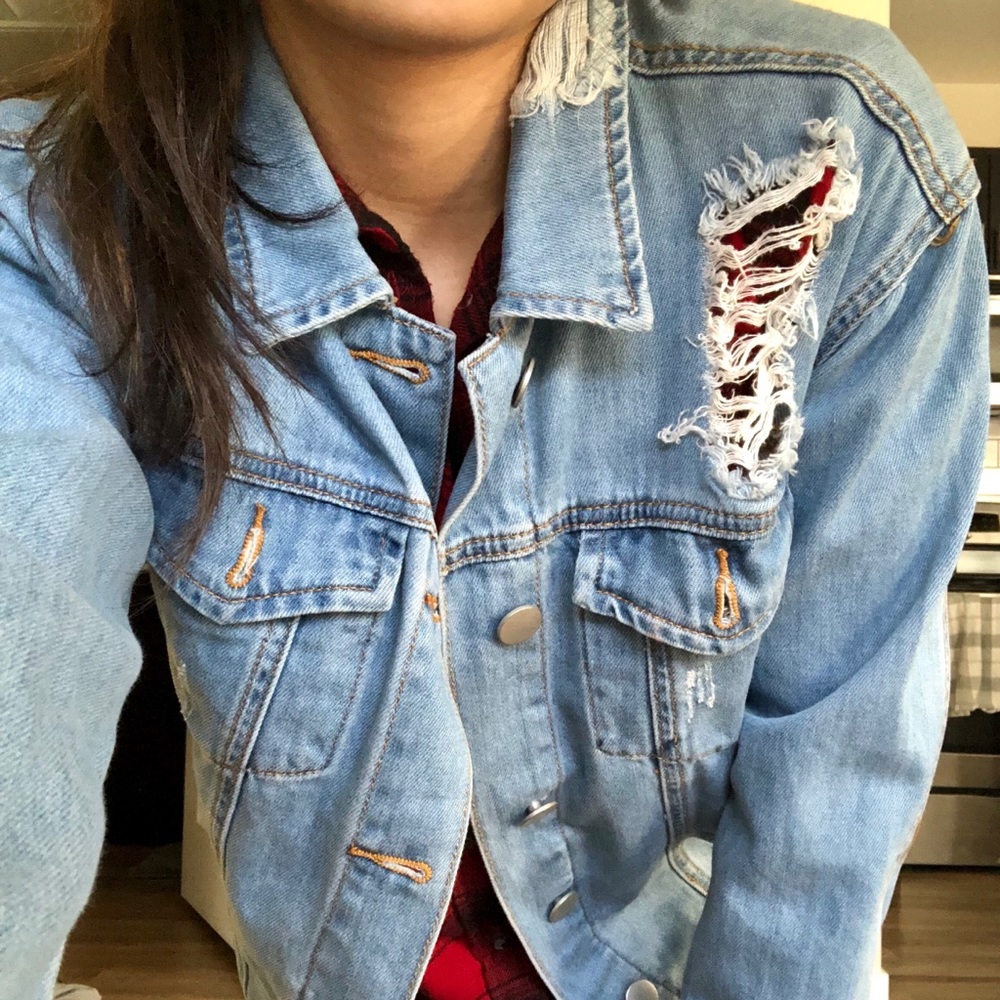 Distressed Denim Jacket